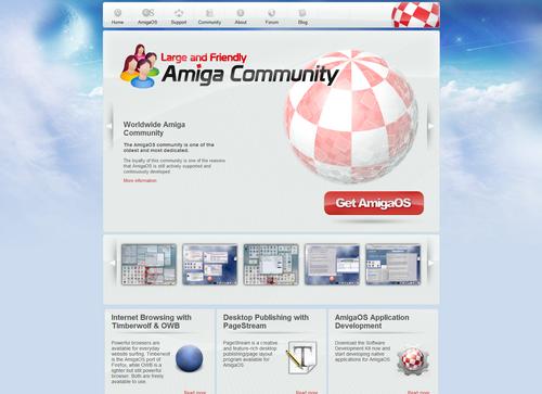 Nov&aacute; webov&aacute; str&aacute;nka AmigaOS