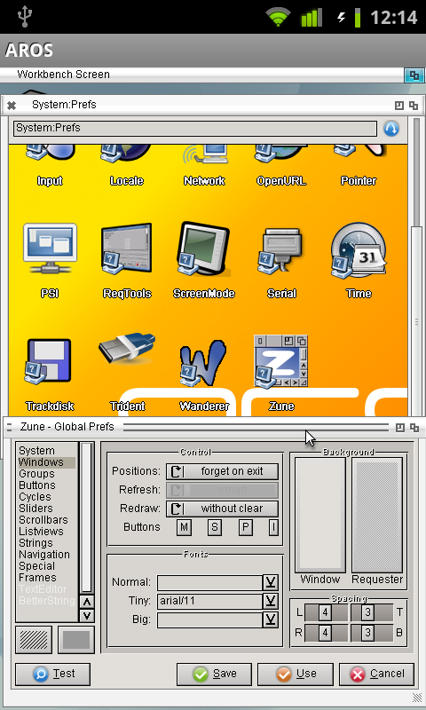 AROS Android ARM - Prefs Zune Windows AROS Android ARM - Prefs Zune Windows