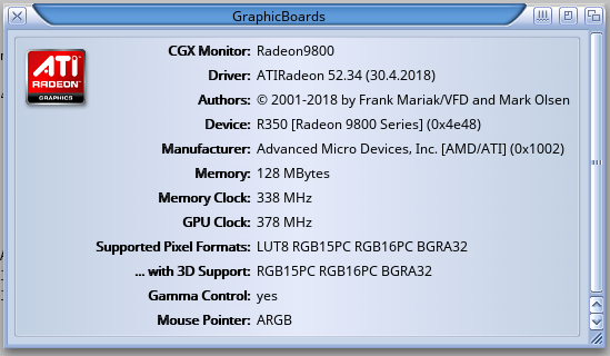 původn&iacute; Radeon frekvence